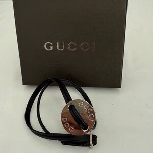 Gucci Dog Leather collar.